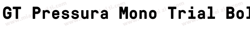 GT Pressura Mono Trial Bold Bold I字体转换